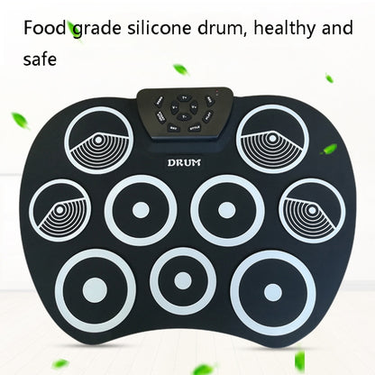 Silicone Folding Portable Hand-Rolled Drum DTX Game Strike Board(G800 Yellow) by buy2fix