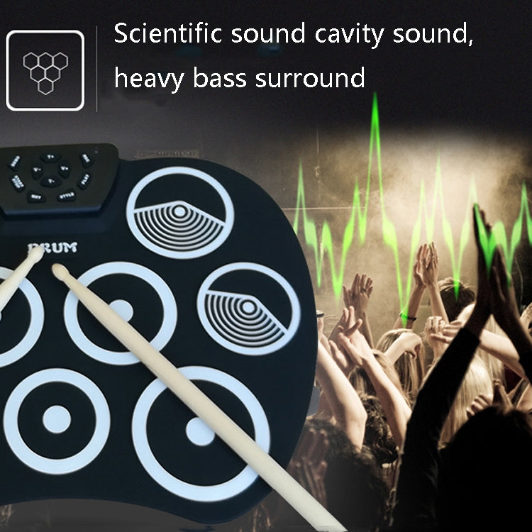 Silicone Folding Portable Hand-Rolled Drum DTX Game Strike Board(G800 Yellow) by buy2fix