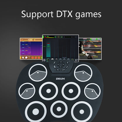 Silicone Folding Portable Hand-Rolled Drum DTX Game Strike Board(G801 Yellow) by buy2fix