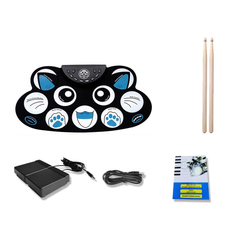 Children Hand Roll Electronic Drum DTX Game Portable Drum(G602 Kitten) by buy2fix