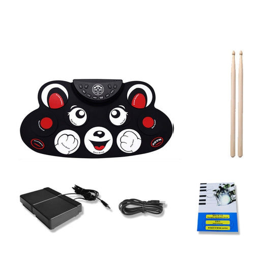 Children Hand Roll Electronic Drum DTX Game Portable Drum(G603 Bears) by buy2fix