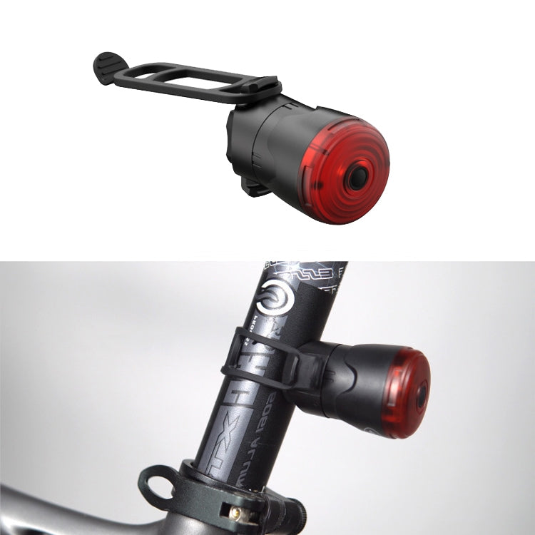 Portable Intelligent Sensing Brake Light Safety Warning Light USB Charging Waterproof Lamp With Electricity Display Taillight(Seat Pole) by buy2fix