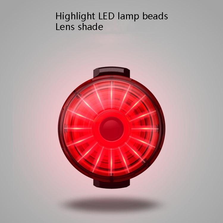 Portable Intelligent Sensing Brake Light Safety Warning Light USB Charging Waterproof Lamp With Electricity Display Taillight(Seat Pole) by buy2fix