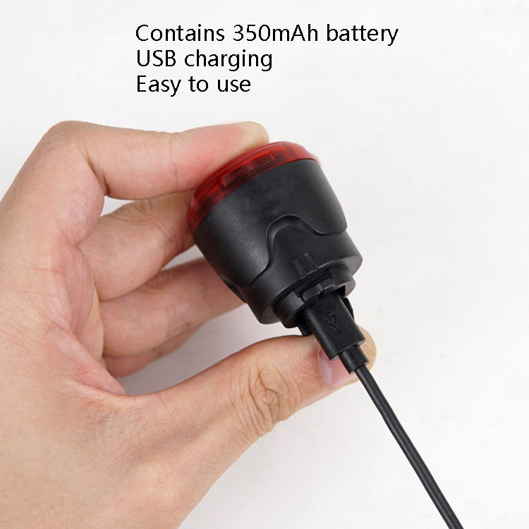 Portable Intelligent Sensing Brake Light Safety Warning Light USB Charging Waterproof Lamp With Electricity Display Taillight(Seat Pole) by buy2fix