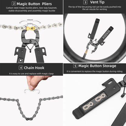Chain Magic Buckle Pliers Bicycle Portable Plastic Tire Stick(Black) - Maintenance tools by buy2fix | Online Shopping UK | buy2fix