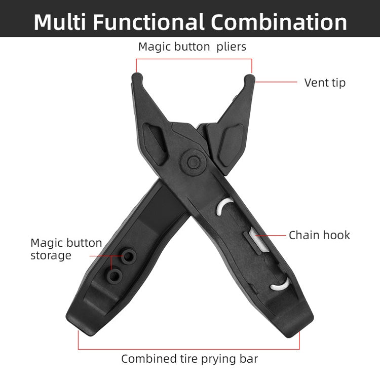 Bicycle Mini Portable Tire Rod Multi-Function Repair Car Tire Repair Tool Detachable Dual-Purpose Tool(Black) - Maintenance tools by buy2fix | Online Shopping UK | buy2fix