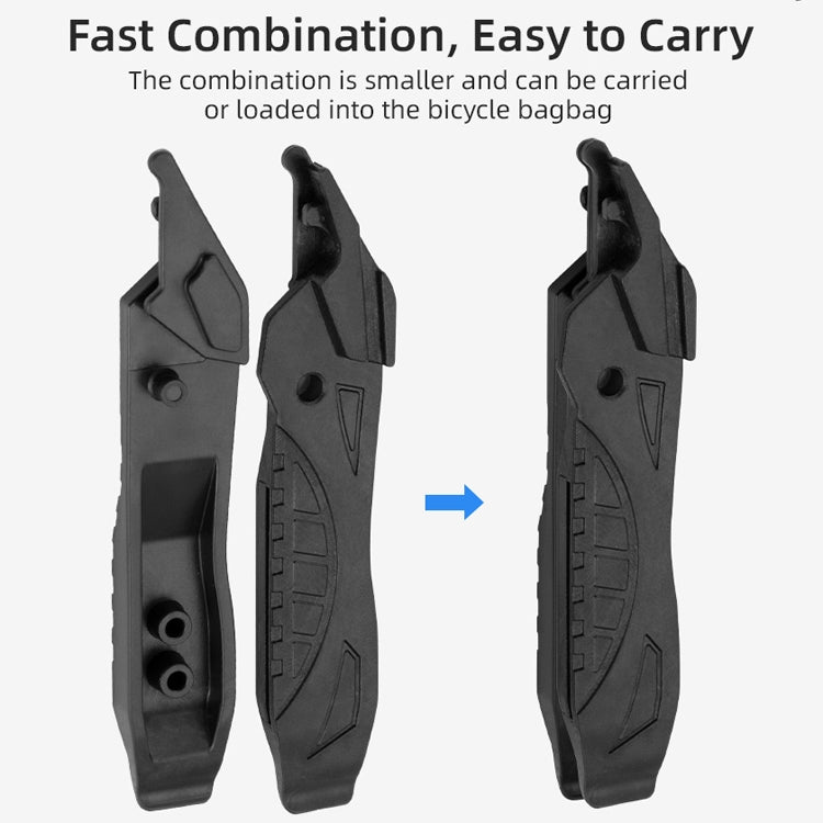 Bicycle Mini Portable Tire Rod Multi-Function Repair Car Tire Repair Tool Detachable Dual-Purpose Tool(Black) - Maintenance tools by buy2fix | Online Shopping UK | buy2fix