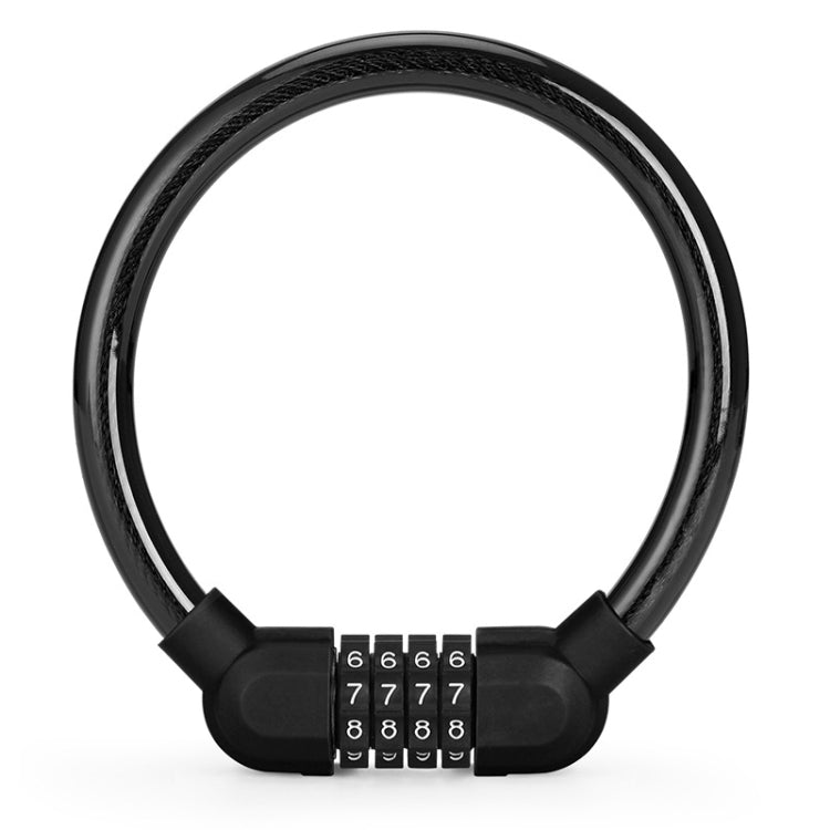 Bicycle Portable Four Password Ring Locks Outdoor Anti-Theft Lock(Black) by buy2fix