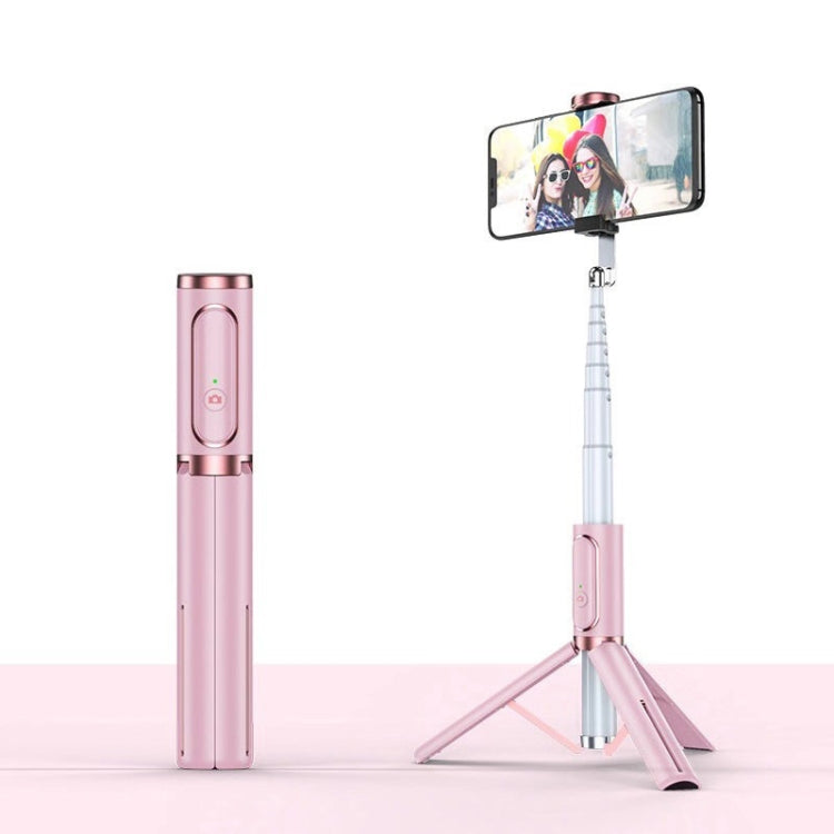 Bluetooth Selfie Stick with Tripod Multi-function Gimbal Mobile Phone Fill Light Live Support(Girl Powder) - Selfie Sticks by buy2fix | Online Shopping UK | buy2fix