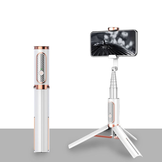 Bluetooth Selfie Stick with Tripod Multi-function Gimbal Mobile Phone Fill Light Live Support(White Gold) - Selfie Sticks by buy2fix | Online Shopping UK | buy2fix