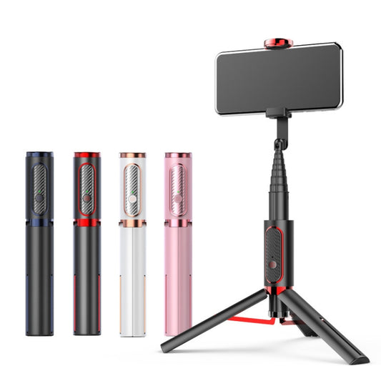 Bluetooth Selfie Stick with Tripod Multi-function Gimbal Mobile Phone Fill Light Live Support(Passion Red) - Selfie Sticks by buy2fix | Online Shopping UK | buy2fix