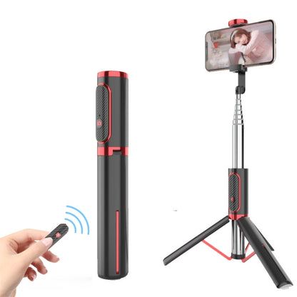 Bluetooth Selfie Stick with Tripod Multi-function Gimbal Mobile Phone Fill Light Live Support(Black) - Selfie Sticks by buy2fix | Online Shopping UK | buy2fix