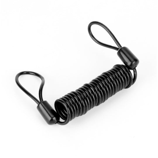 Corde de rappel Portable pour vélo, 5 pièces, corde à ressort antivol pour casque de moto, câble métallique de voyage (noir)