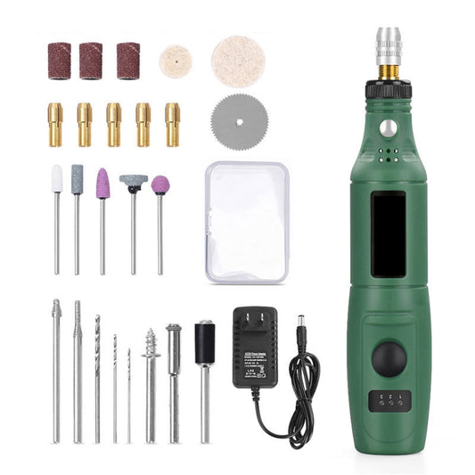 Mini Electrical Engraving Pen Cutting And Polishing Electrical Grinder Tool Set, US Plug(Green) - Abrasive Tools & Accessories by buy2fix | Online Shopping UK | buy2fix