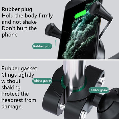 Car Headrest Bracket Motorcycle Rearview Mobile Phone Bracket Style: 4 Claw Large Back Clip by buy2fix