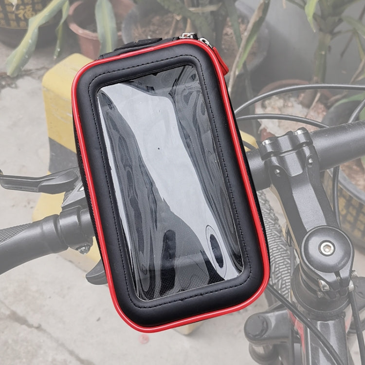 OKD Motorcycle Bicycle Touch Screen Waterproof Mobile Phone Bag Bracket XL(Upgrade+U-shaped Base) by buy2fix