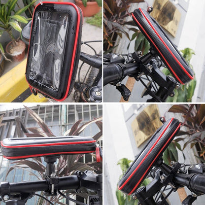 OKD Motorcycle Bicycle Touch Screen Waterproof Mobile Phone Bag Bracket XL(Upgrade+U-shaped Base) by buy2fix
