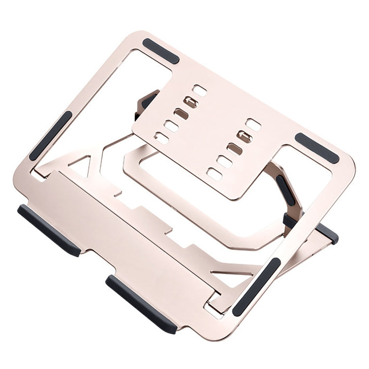 LH-T610 Aluminum Alloy Laptop Bracket Folding Lifting Desktop Cooling Bracket(Rose Gold) - Laptop Stand by buy2fix | Online Shopping UK | buy2fix