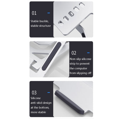 LH-T610 Aluminum Alloy Laptop Bracket Folding Lifting Desktop Cooling Bracket(Elegant Silver) - Laptop Stand by buy2fix | Online Shopping UK | buy2fix