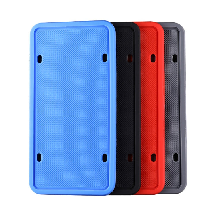 2 Sets Waterproof Rustproof Non-damaging Car Paint Silicone License Plate Frame, Specification: US Black by buy2fix