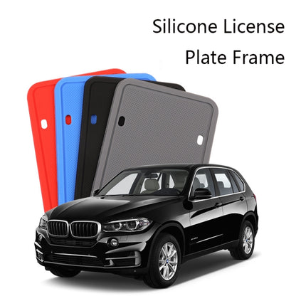 2 Sets Waterproof Rustproof Non-damaging Car Paint Silicone License Plate Frame, Specification: US Black by buy2fix