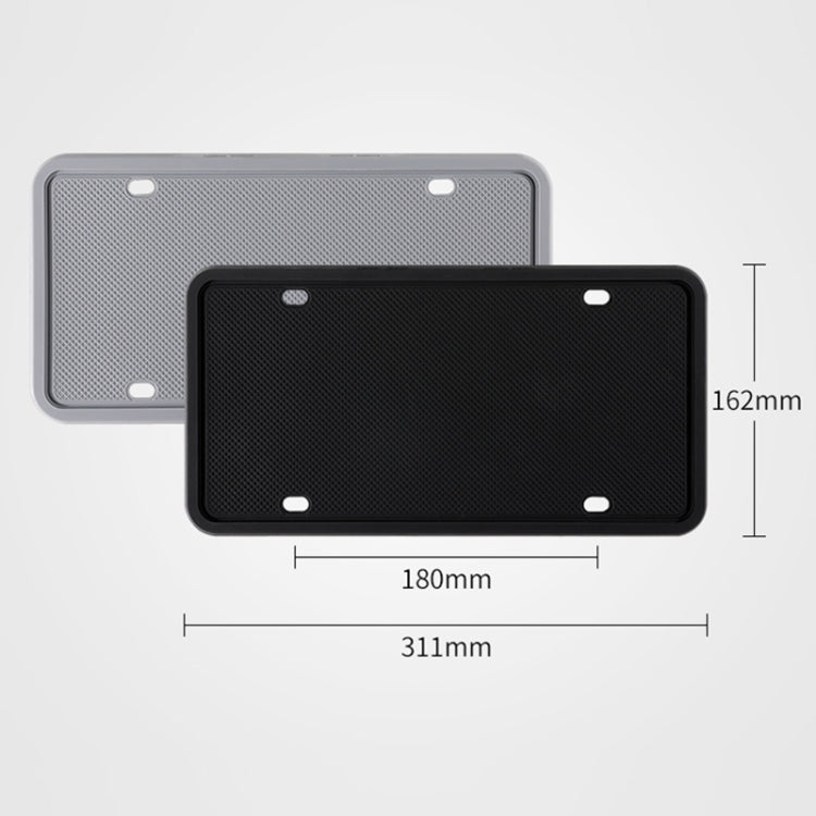 2 Sets Waterproof Rustproof Non-damaging Car Paint Silicone License Plate Frame, Specification: US Black by buy2fix