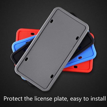 2 Sets Waterproof Rustproof Non-damaging Car Paint Silicone License Plate Frame, Specification: US Black by buy2fix