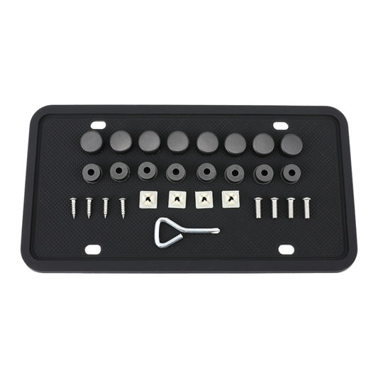 2 Sets Waterproof Rustproof Non-damaging Car Paint Silicone License Plate Frame, Specification: Black by buy2fix