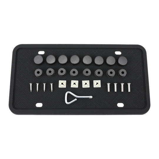 2 Sets Waterproof Rustproof Non-damaging Car Paint Silicone License Plate Frame, Specification: Black
