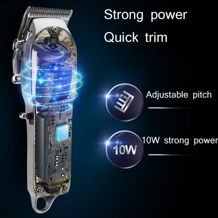 RESUXI Retro Piaget Hair Clipper LCD Digital Display High-Power Hair Clipper(EU Plug) by buy2fix