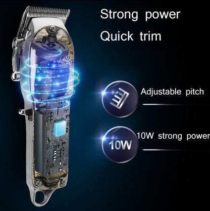 RESUXI Retro Piaget Hair Clipper LCD Digital Display High-Power Hair Clipper(EU Plug) by buy2fix