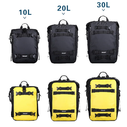 Rhinowalk Multi-Function Motorcycle Rear Seat Bag Combination Rear Shelf Pannier, Colour: Yellow 10L by Rhinowalk