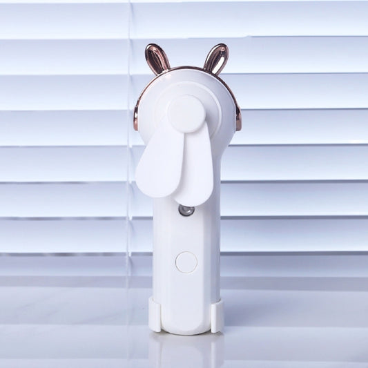 Handheld Hydrating Device Chargeable Fan Mini USB Charging Spray Humidification Small Fan(M9 White Rabbit) - Electric Fans by buy2fix | Online Shopping UK | buy2fix