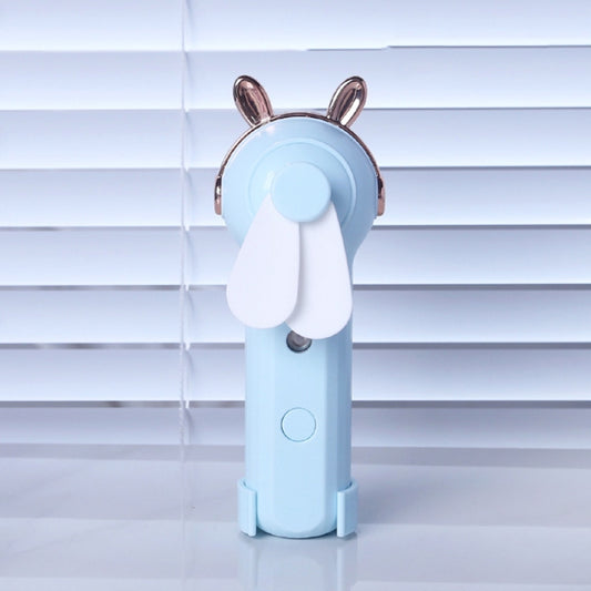 Handheld Hydrating Device Chargeable Fan Mini USB Charging Spray Humidification Small Fan(M9 Blue Rabbit) - Electric Fans by buy2fix | Online Shopping UK | buy2fix