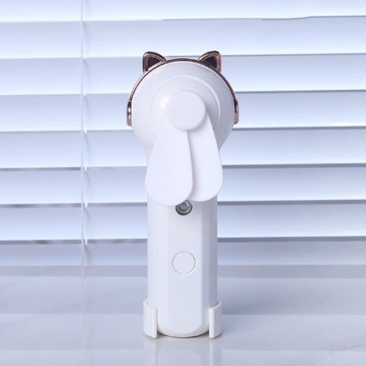 Handheld Hydrating Device Chargeable Fan Mini USB Charging Spray Humidification Small Fan(M10 White Kitten) - Electric Fans by buy2fix | Online Shopping UK | buy2fix