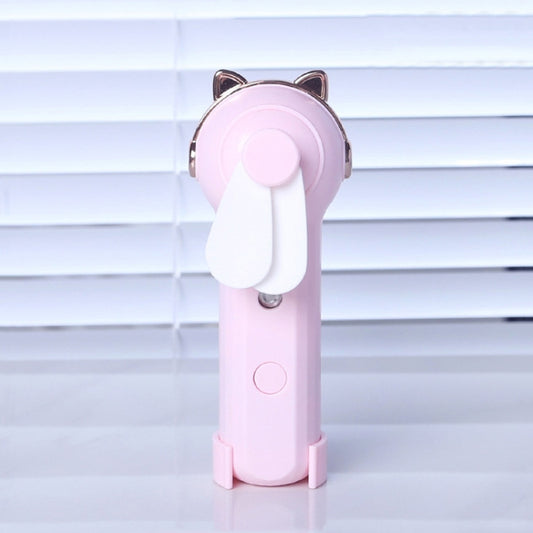 Handheld Hydrating Device Chargeable Fan Mini USB Charging Spray Humidification Small Fan(M10 Pink Kitten) - Electric Fans by buy2fix | Online Shopping UK | buy2fix