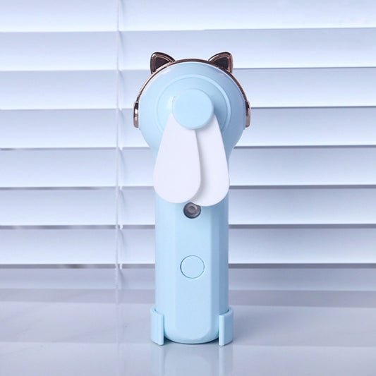 Handheld Hydrating Device Chargeable Fan Mini USB Charging Spray Humidification Small Fan(M10 Blue Kitten) - Electric Fans by buy2fix | Online Shopping UK | buy2fix