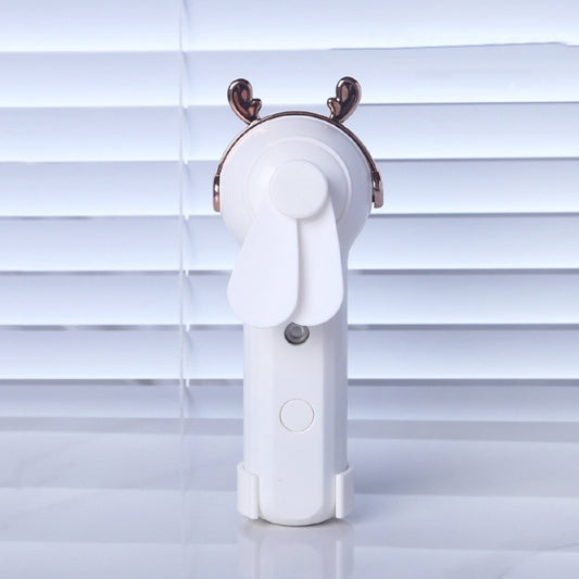 Handheld Hydrating Device Chargeable Fan Mini USB Charging Spray Humidification Small Fan(M11 White Deer) - Electric Fans by buy2fix | Online Shopping UK | buy2fix