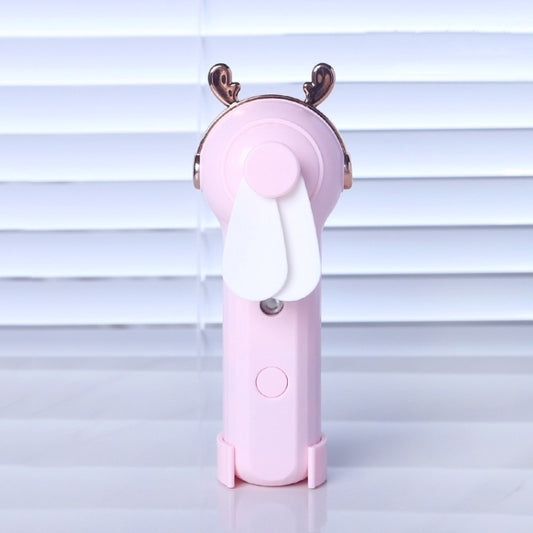 Handheld Hydrating Device Chargeable Fan Mini USB Charging Spray Humidification Small Fan(M11 Pink Deer) - Electric Fans by buy2fix | Online Shopping UK | buy2fix