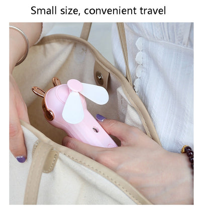 Handheld Hydrating Device Chargeable Fan Mini USB Charging Spray Humidification Small Fan(M10 Blue Kitten) - Electric Fans by buy2fix | Online Shopping UK | buy2fix