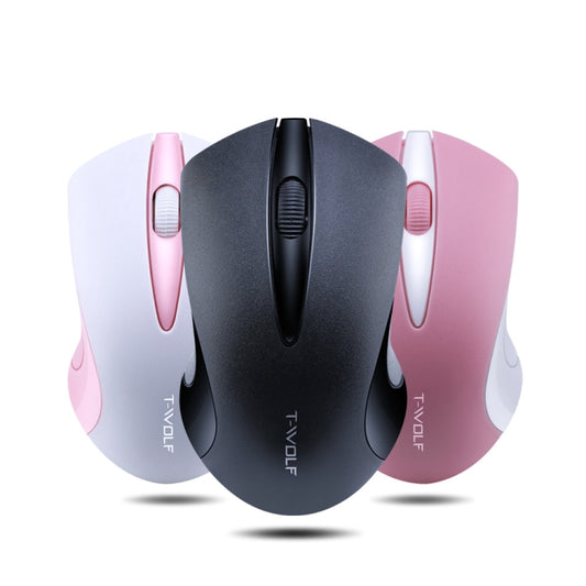 T-WOLF Q2 3-Buttons 1200 DPI 2.4GHz Wireless Mouse(White) - Wireless Mice by T-WOLF | Online Shopping UK | buy2fix
