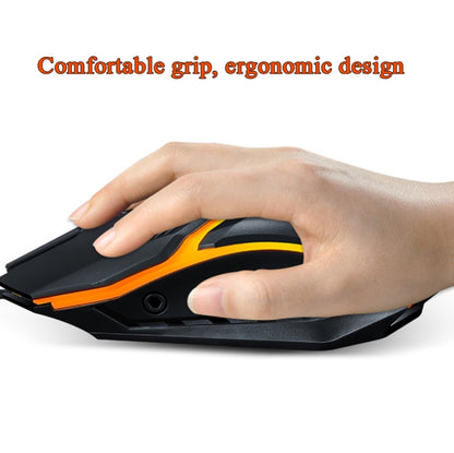 2 PCS T-WOLF V1 USB Interface 3-Buttons 1200 DPI Wired Mouse 7-Color Backlit Gaming Mouse, Cable Length: 1.35m by buy2fix