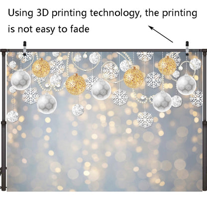 2.1m X 1.5m Christmas Ball Snowflake Party Decorative Photography Background -  by buy2fix | Online Shopping UK | buy2fix