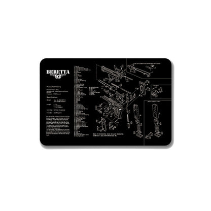 2 PCS Heat Transfer Non-Slip Single-Sided Office Gaming Mouse Pad 4mm(SPS-Beretta92-II) by buy2fix