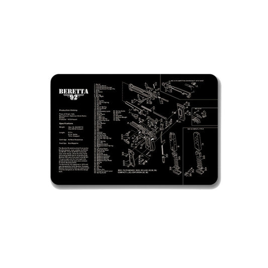 2 PCS Heat Transfer Non-Slip Single-Sided Office Gaming Mouse Pad 4mm(SPS-Beretta92-II) by buy2fix