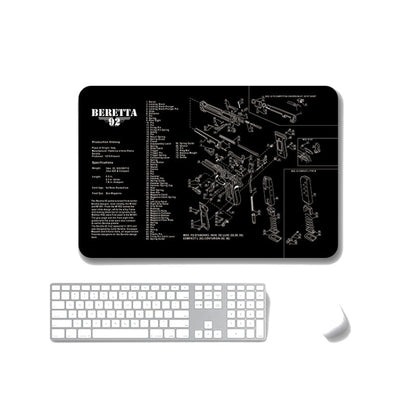 2 PCS Heat Transfer Non-Slip Single-Sided Office Gaming Mouse Pad 5mm(SPS-Beretta92-II) by buy2fix