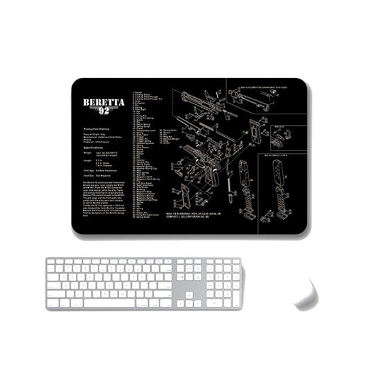2 PCS Heat Transfer Non-Slip Single-Sided Office Gaming Mouse Pad 5mm(SPS-Beretta92-II) by buy2fix