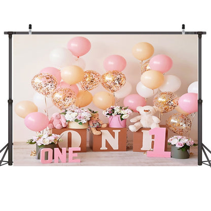2.1m X 1.5m One Year Old Birthday Photography Background Party Decoration Hanging Cloth(576) - Birthday Party by buy2fix | Online Shopping UK | buy2fix