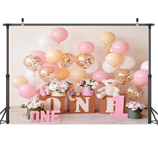 2.1m X 1.5m One Year Old Birthday Photography Background Party Decoration Hanging Cloth(576) - Birthday Party by buy2fix | Online Shopping UK | buy2fix
