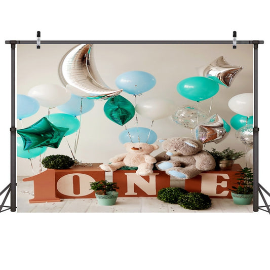 2.1m X 1.5m One Year Old Birthday Photography Background Party Decoration Hanging Cloth(582) - Birthday Party by buy2fix | Online Shopping UK | buy2fix